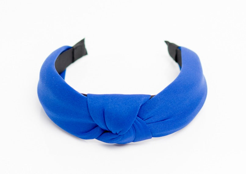 Electric Blue Top Knotted Headband