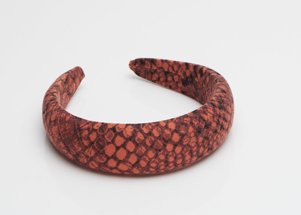 Red Snake Wide Padded Headband