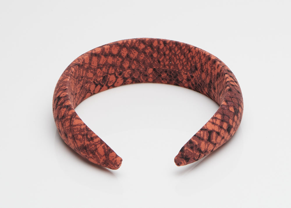 Red Snake Wide Padded Headband