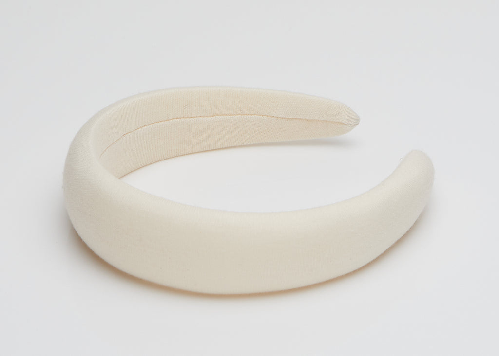 White Elegant Padded Wide headband
