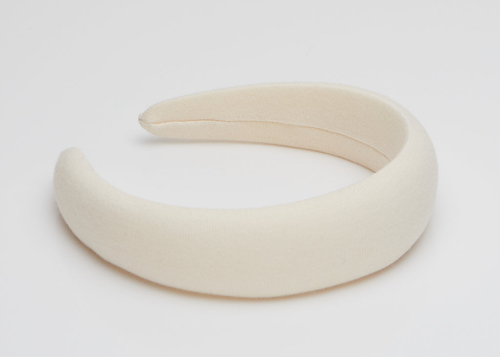 White Elegant Padded Wide headband