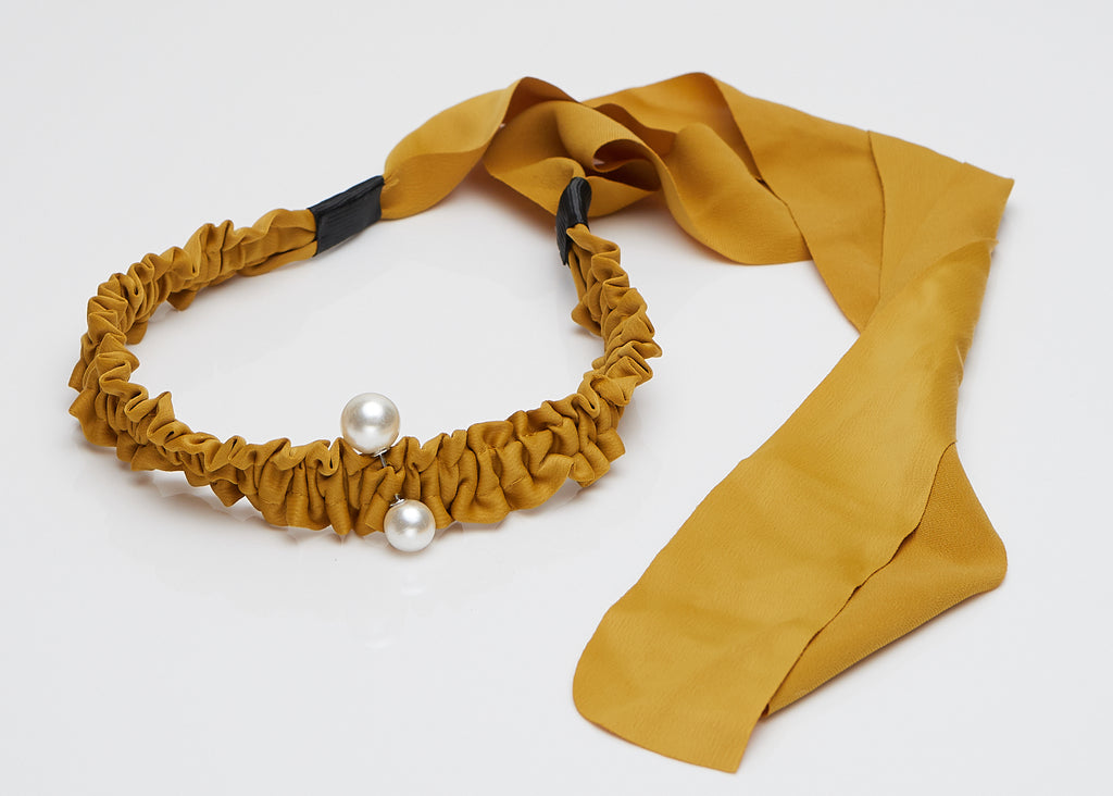 Gold Streamer Knotted Headband