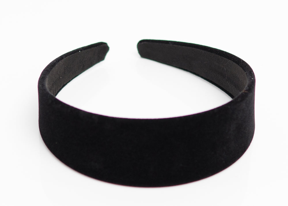 Black Velvet Wide Headband