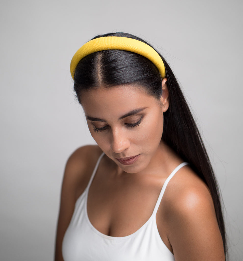 Bright Yellow Padded Headband